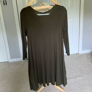 Olive Green T-shirt Dress